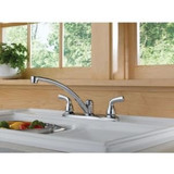 Delta Foundations B2310LF Two Handle Kitchen Faucet in Chrome Finish