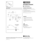 Delta Foundations B2310LF Two Handle Kitchen Faucet in Chrome Finish