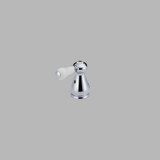 Delta Leland H277 Porcelain Lever Handle Set - Bathroom in Chrome Finish