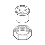 Delta RP6203 Coupling Nuts & Tailpieces (2) - 2 or 3H Tub & Shower
