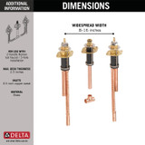 Delta Classic R2707-MF Two Handle Flexible Mount - PEX Cold Expansion