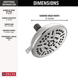 Delta Universal Showering Components 75898C 8-Setting Shower Head in Chrome Finish