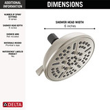 Delta Universal Showering Components 75898CSN 8-Setting Shower Head in Satin Nickel Finish