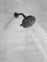Delta Universal Showering Components 75898BL 8-Setting Shower Head in Matte Black Finish