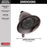 Delta Universal Showering Components RP34355 Premium 3-Setting Shower Head in Chrome Finish
