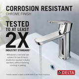 Delta Modern 581LF-PP Single Handle Project-Pack Bathroom Faucet in Chrome Finish