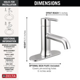 Delta Trinsic 559LF-HGM-MPU Single Handle Bathroom Faucet in Chrome Finish
