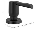 Delta Essa RP100736BL Metal Soap Dispenser in Matte Black Finish