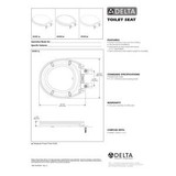 Delta Wycliffe 800901-WH Round Front Standard Close Toilet Seat in White Finish
