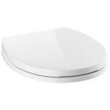Delta Morgan 801903-WH Round Front Slow-Close Toilet Seat in White Finish