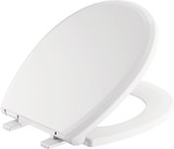 Delta Sanborne 801902-WH Round Front Slow-Close Toilet Seat in White Finish