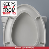 Delta Sanborne 801902-WH Round Front Slow-Close Toilet Seat in White Finish