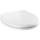Delta Wycliffe 801901-WH Round Front Slow-Close Toilet Seat in White Finish