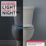 Delta Sanborne 833902-N-WH Elongated Slow-Close / Quick-Release Nightlight Family Seat in White Finish