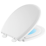 Delta Sanborne 823902-N-WH Round Front Slow-Close / Quick-Release Nightlight Family Seat in White Finish