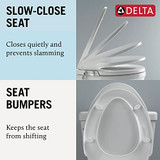 Delta 833004-WH Manual Elongated Bidet Seat in White Finish