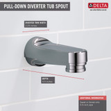 Delta RP17453PB Tub Spout - Pull-Down Diverter in Polished Brass Finish