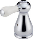 Delta Leland H577 Porcelain Lever Handle Kit - Transfer Valve in Chrome Finish