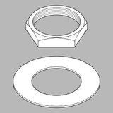 Delta RP6140 Nut & Washer - Drain Assembly