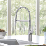 Blanco 442676: Rivana Collection Semi-Pro Kitchen Faucet 1.5 GPM - PVD Steel