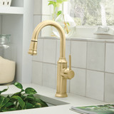Blanco 442983: Empressa Collection Pull-Down Bar Faucet 1.5 GPM - Satin Gold