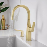 Blanco 442986: Rivana Collection Bar Faucet 1.5 GPM - Satin Gold