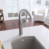 Blanco 526385: Artona Collection 7" Bar Faucet 1.5 GPM - PVD Steel/Truffle