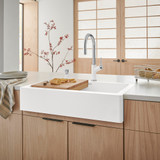 Blanco 526541: Vintera Collection 30" Super Single Apron Farmhouse Sink - White