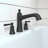 Hansgrohe 4776670 Joleena 3-Hole Roman Tub Set Trim in Matte Black