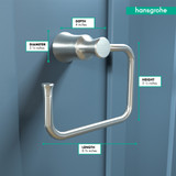 Hansgrohe 04786820 Joleena Towel Ring in Brushed Nickel