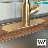 Hansgrohe 14019251 Base Plate for Single-Hole Kitchen Faucets, 10" in Brushed Gold Optic