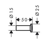 AXOR 42811820 Universal Circular Small Hook in Brushed Nickel