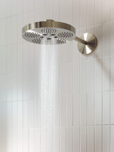 AXOR 48481821 ONE Shower Head 280 2-Jet with Shower Arm Trim, 2.5 GPM in Brushed Nickel