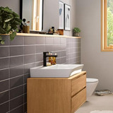 hansgrohe 72557001 Rebris E Single-Hole Faucet 110 with Pop-Up Drain, 1.2 GPM in Chrome