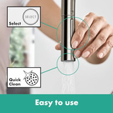 Hansgrohe 72800831 Talis N High Arc Kitchen Faucet, O-Style 2-Spray Pull-Down, 1.75 GPM in Polished Nickel