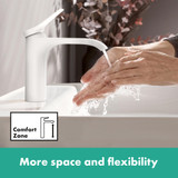 hansgrohe 75020701 Vivenis Single-hole Faucet 110 with Pop-Up Drain, 1.2 GPM in Matte White