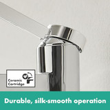 hansgrohe 76010821 Finoris Single-Hole Faucet 100 with Pop-Up Drain, 1.2 GPM in Brushed Nickel