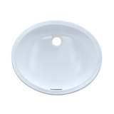 TOTO 17" X 14" Oval Undermount Bathroom Sink, Cotton White