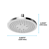 Toto G Series 2.5 GPM Single Spray 8.5 Inch Round Shower Head With Comfort Wave Technology, Brushed Nickel