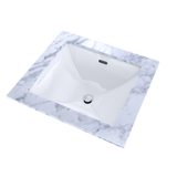 TOTO Legato Rectangular Undermount Bathroom Sink With Cefiontect, Cotton White