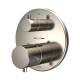 Toto Round Thermostatic Mixing Valve With Volume Control Shower Trim, Polished Nickel