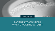 Toilets 101: Factors to Consider When Choosing a Toilet