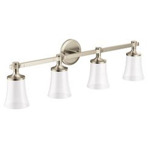 Moen Flara Brushed Nickel Four Globe Bath Light