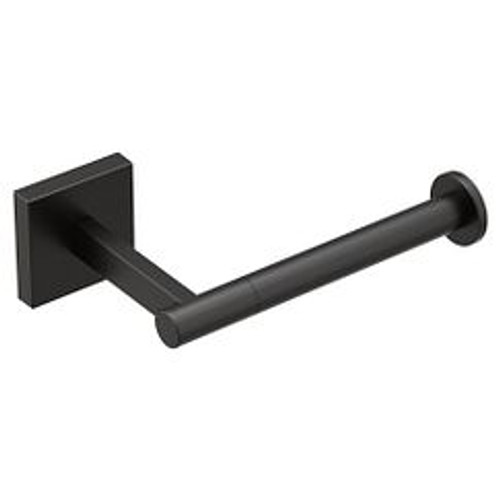 Moen Triva Matte Black Single-Post Paper Holder Moen Triva Matte Black Single-Post Paper Holder