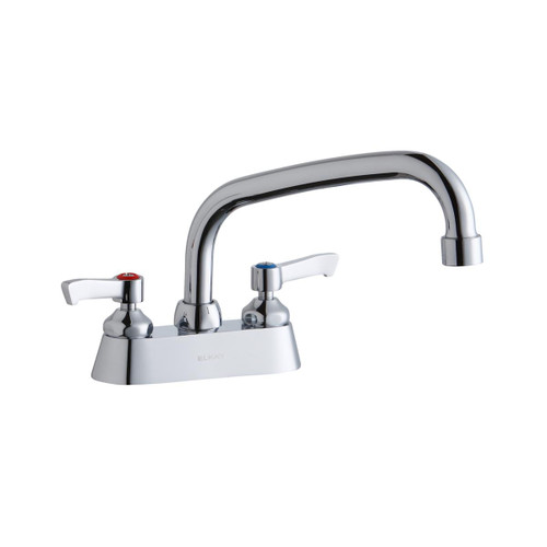 Elkay 4" Centerset with Exposed Deck Faucet with 8" Arc Tube Spout 2" Lever Handles