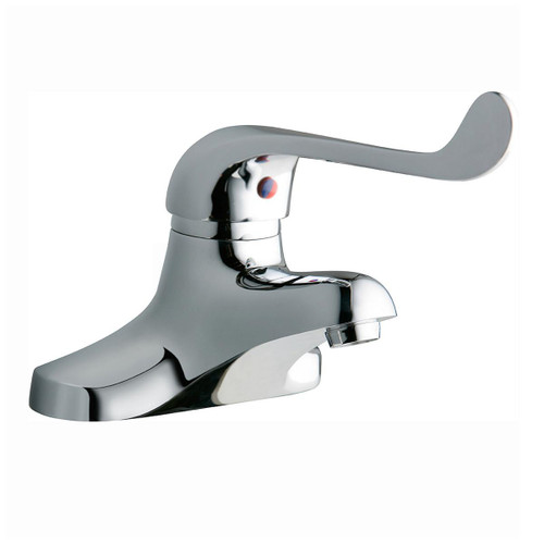 Elkay 4" Centerset with Exposed Deck Lavatory Faucet Integral Spout Single Control 7" Wristblade Handle Chrome