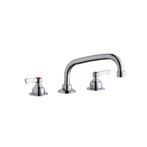 Elkay 8" Centerset with Concealed Deck Faucet with 8" Arc Tube Spout 2" Lever Handles Chrome