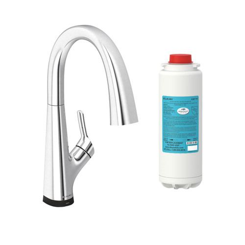 Elkay Avado Single Hole 2-in-1 Kitchen Faucet with Filtered Drinking Water Chrome
