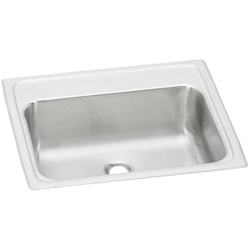 Elkay Celebrity Stainless Steel 19" x 17" x 6-1/8", 0-Hole Single Bowl Drop-in Bathroom Sink with Overflow