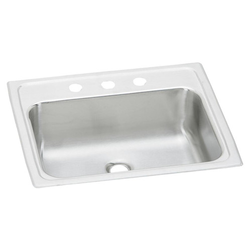 Elkay Celebrity Stainless Steel 19" x 17" x 6-1/8", 3-Hole Single Bowl Drop-in Bathroom Sink